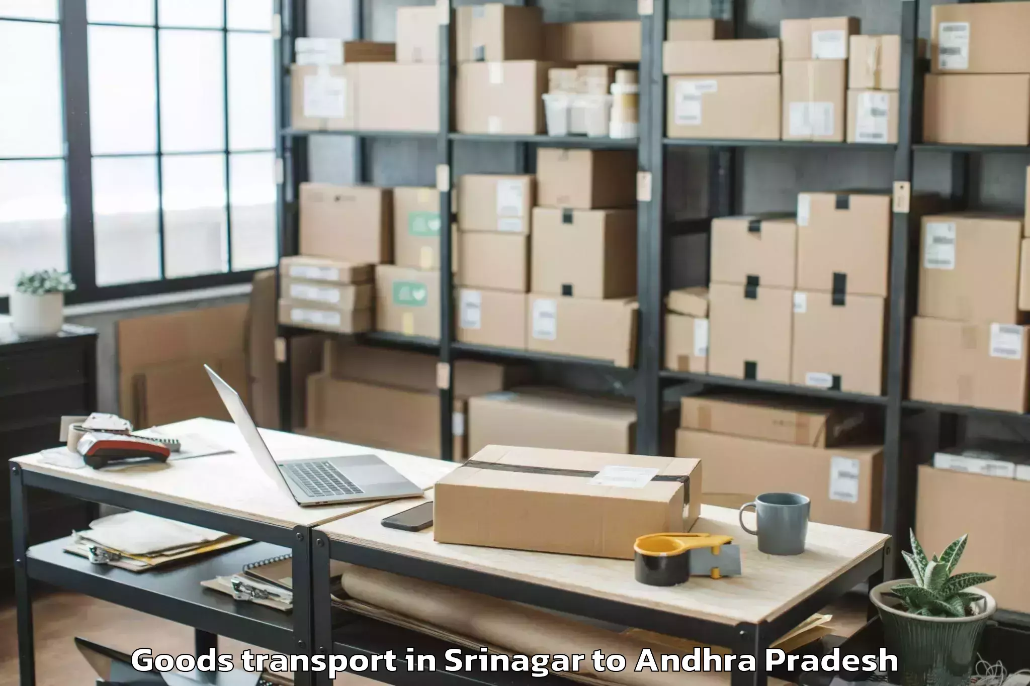 Easy Srinagar to Anakapalli Goods Transport Booking